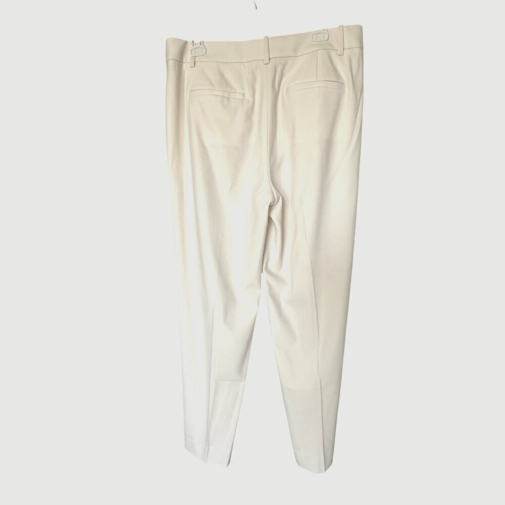 Banana Republic Off-White Barathea Italian Wool Tapered Pant Size 12 Long - Picture 4 of 16